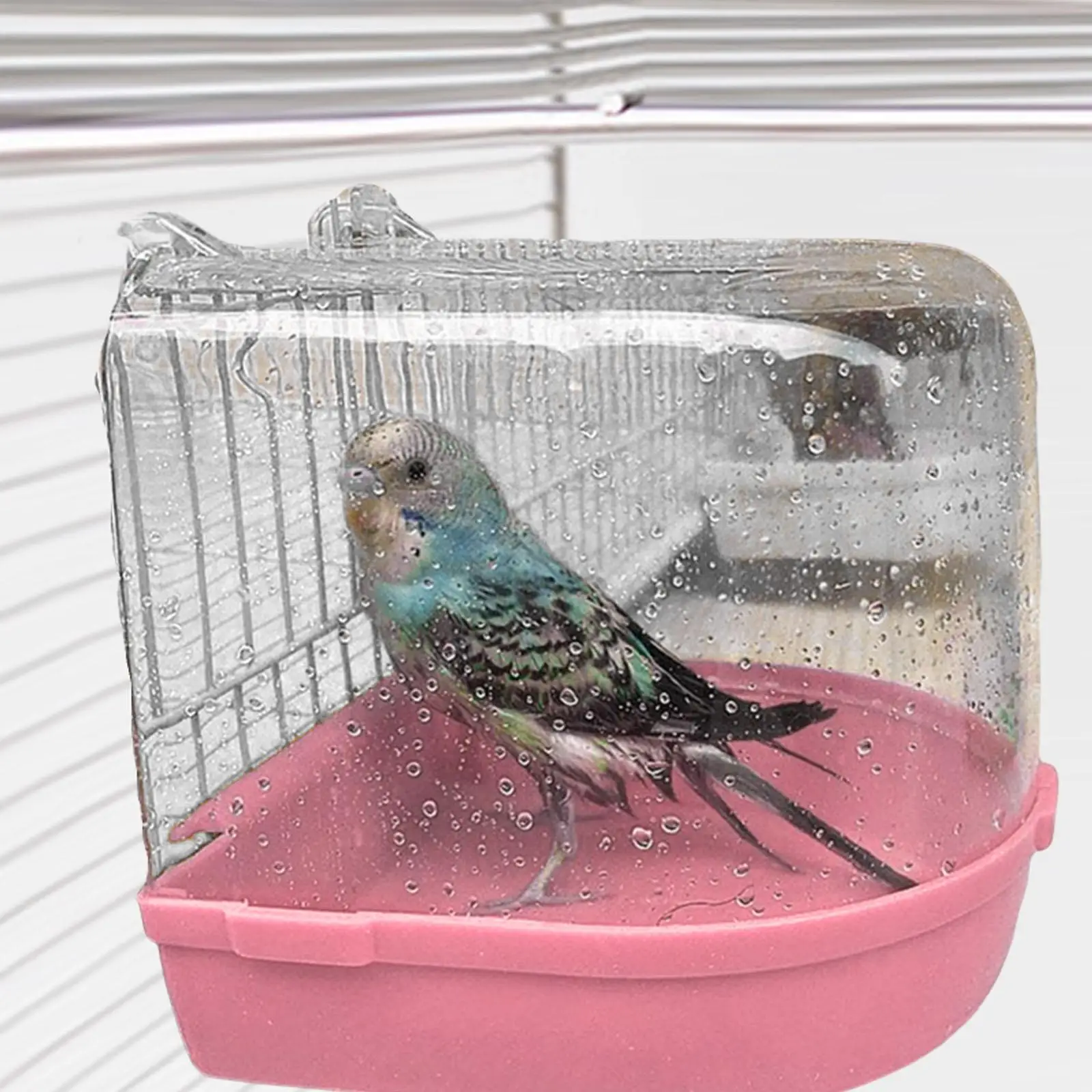 Caged Parrot Bathing Tub Canary Hanging Small Bird Cage Parakeets Cage