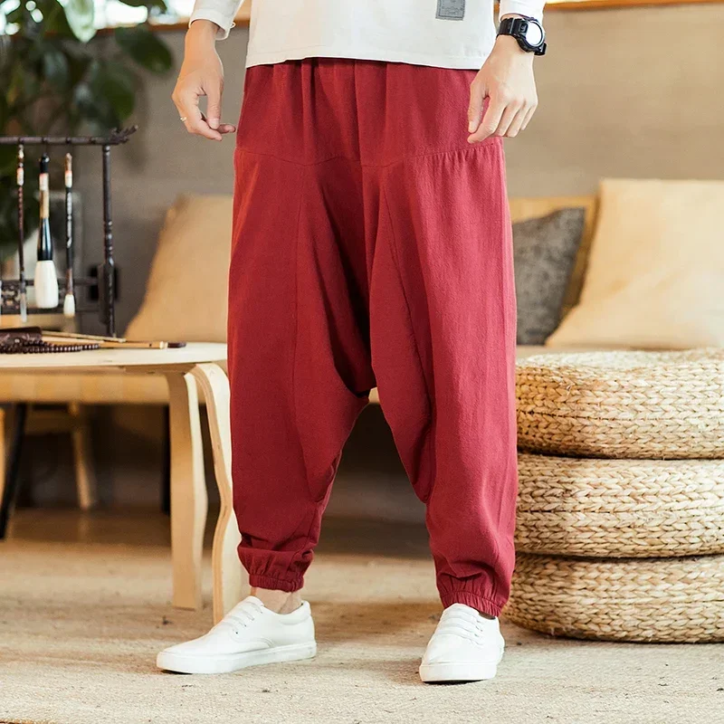 Sarouel Baggy Garcon Pantalon Sarouel Homme Coton Et Lin Style