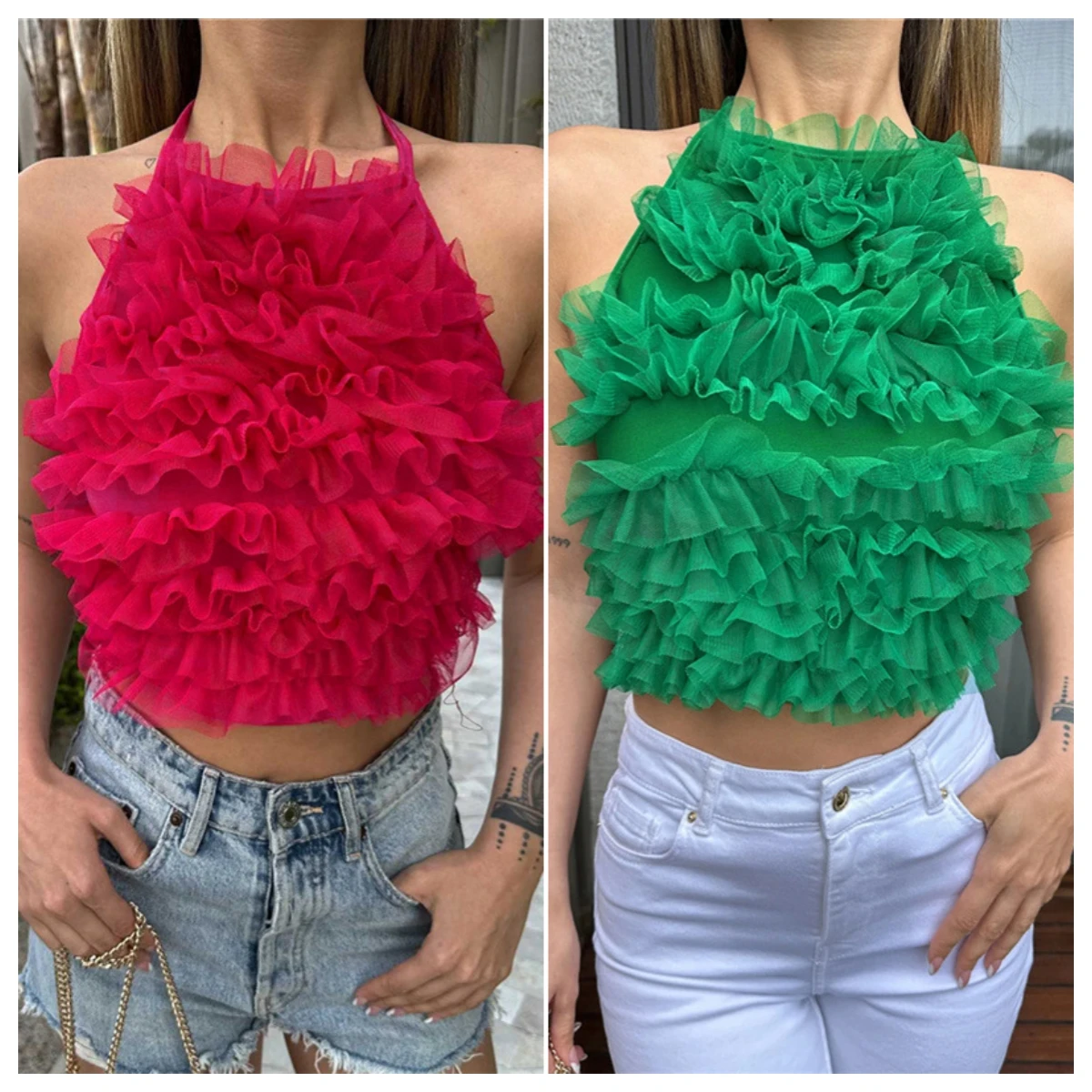 

Сетчатая Лоскутная кофта с многослойным верхом, женская сексуальная кофта на шнуровке с открытой спиной, тонкая Классическая трендовая жен...