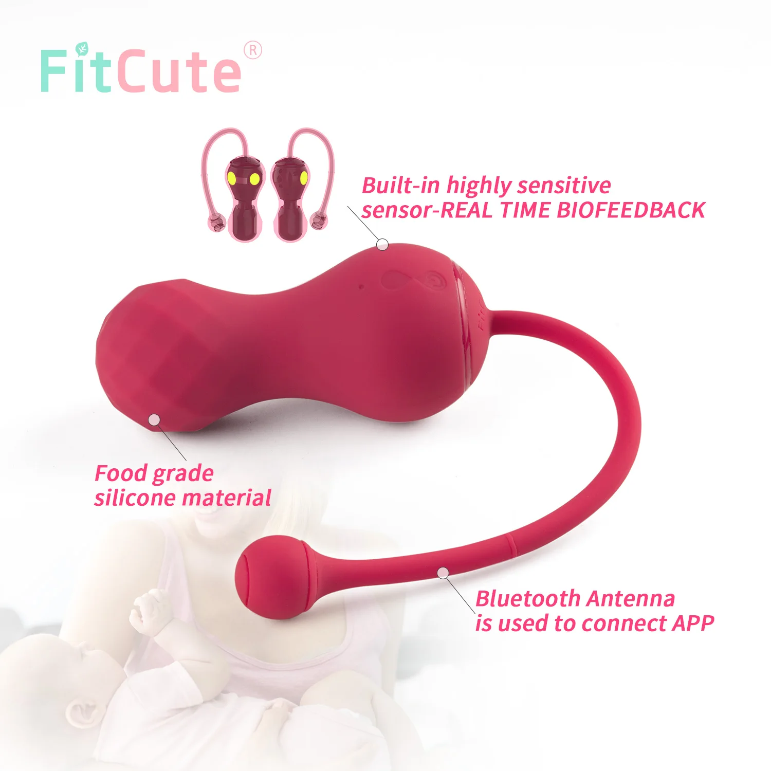 Kegel Balls Wireless APP Control Kegel Balls Vaginal Vibator Ben Wa Remote Control Tighten Trainer For Women G-Spot Sex Toys For Couples