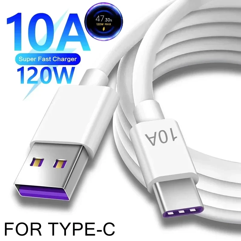 Кабель USB Type-C, 10 А, 120 Вт, для Huawei Mate 50, Xiaomi, Samsung Honor 70