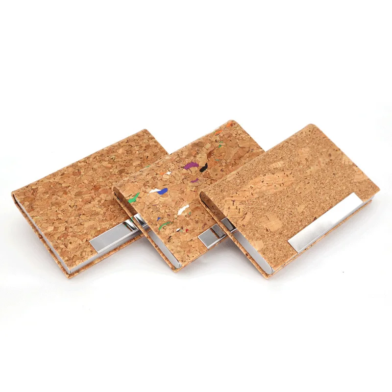 

DHL100pcs кожаная пробка, визитница из нержавеющей стали, разные цвета