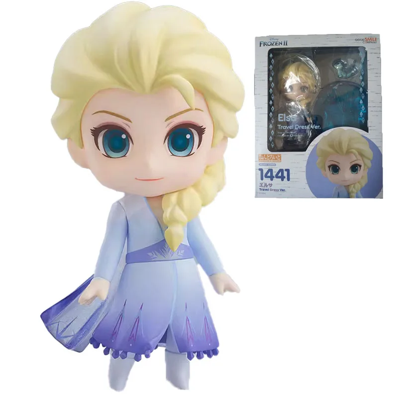 

100% Original Good Smile Nendoroid GSC 1441 FROZEN 2 Elsa Blue Dress Anime Figure Model Collecile Action Toys Gifts