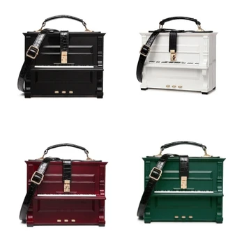 Borsa a tracolla con pochette a forma di pianoforte in acrilico Vintage da donna borsa a tracolla da sera elegante con manico superiore