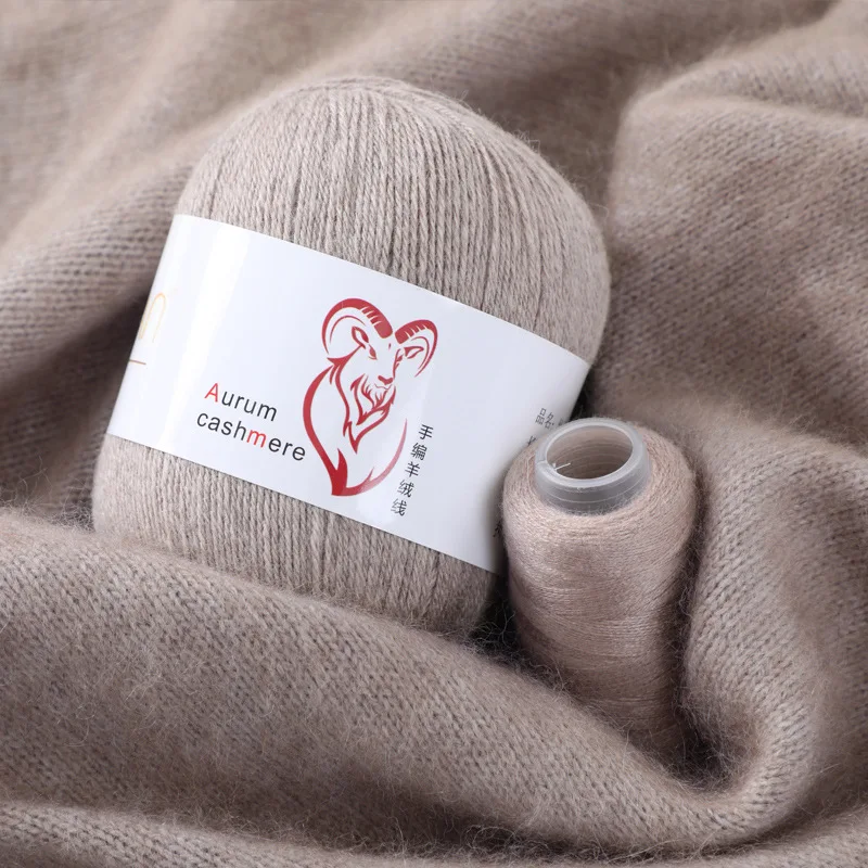 3PLY 50G+20G/PC DIY 금색 캐시미어 실 중간 두께 캐시미어 울 실 부드러운 가디건 여성용 스카프 스웨터 장갑 가방용