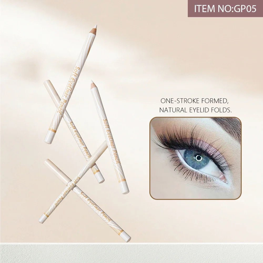 Matte White Eyeliner Pen Lying Silkworm Pencil Brighten Corners Of The Eyes Ultra-thin Waterproof Pigment Smooth Eyeshadow Stick 2
