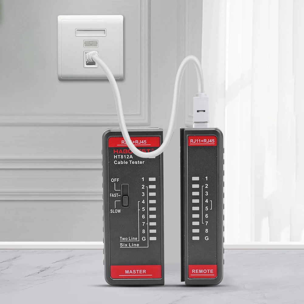 Wire Tracker Telephone Line Test Meter HT812A Network Cable Tester Telephone & Network Line Finder RJ11 RJ45 Tester