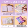 2024 New100 Envelope Savings Challenge Laser A5 Loose-Leaf Binder Budget Binder With Cash Envelopes Money Organizer System 5