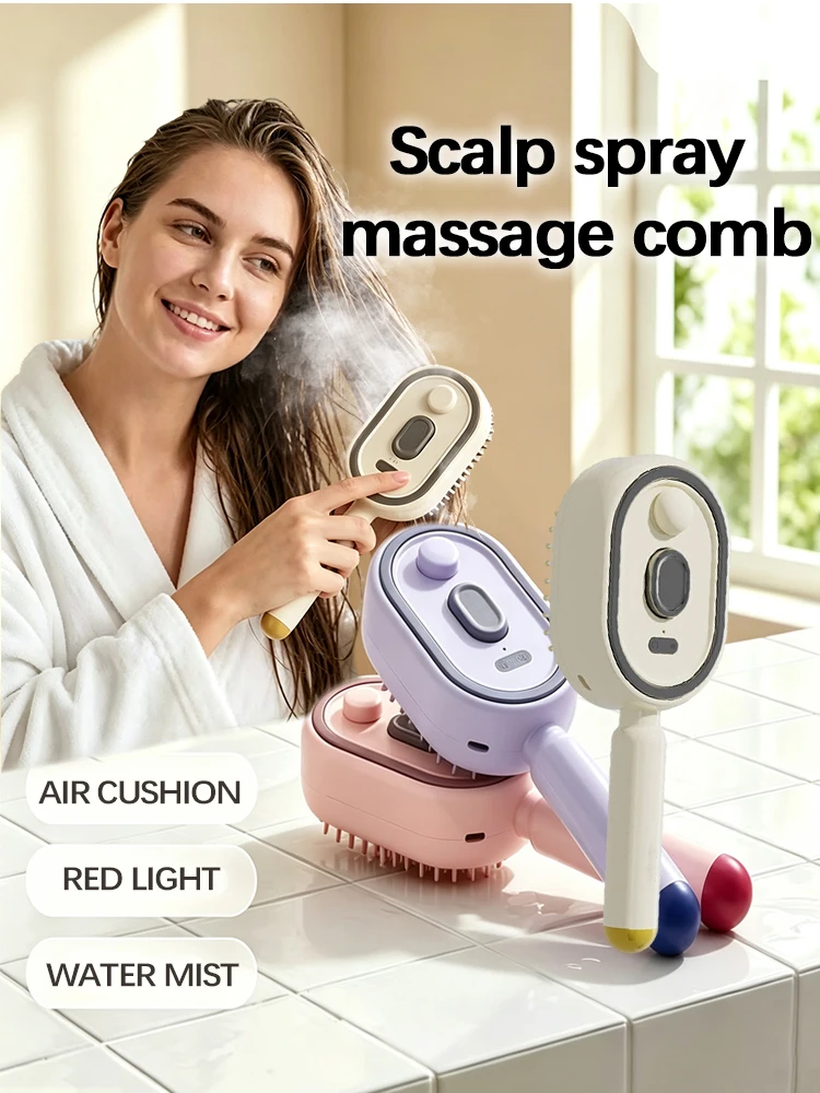 Electric Hair Brush for Anti-Frizz Detangling with Spray, Red Light Therapy & Retractable Teeth Scalp Massage,2026 Upgraded 1 Electric Hair Brush for Anti-Frizz Detangling with Spray, Red Light Therapy & Retractable Teeth Scalp Massage,2026 Upgraded 1
