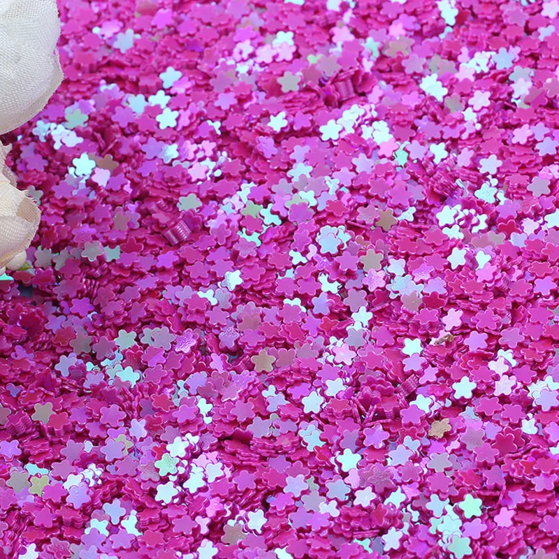 Pailletten 4mm PVC Plum Blossom Lose Pailletten Pailletten Pailletten Hochzeit Handwerk Zubehör Lentejuelas Para Coser 10g/20g/50g Pailletten – Detail 6