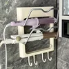 Space-Saving Wall Mount Hair Straightener Holder - No-Drill, Durable Plastic Organizer for Curling & Flat Irons in Bathroom 1