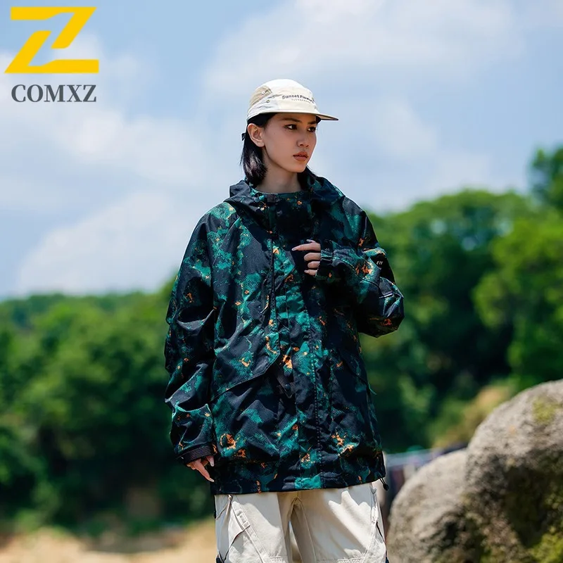 Men's Korean Style Hooded Workwear Jacket Windproof Waterproof Mountain Outdoor Parka with Multi-Pockets Many Color Options 2025