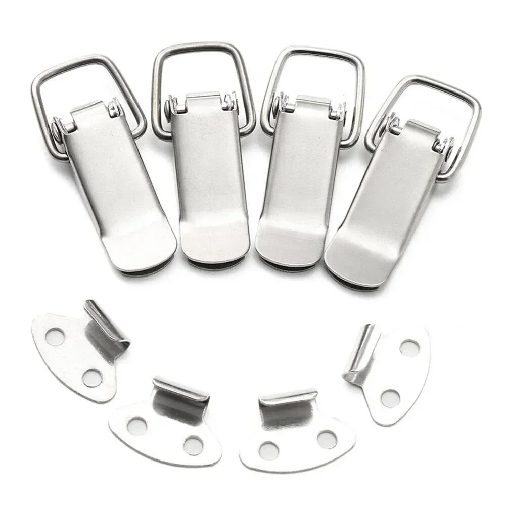 Furniture Hardware Toggle Latches Jewelry Box Hasp Decorative Latches 4pc Latch Catch Iron Cabinet Boxes Hasp Toolbox Toggle Lock Hasp Toggle Latch Mini Clamps Box Clasp Buckle Trunk Catches