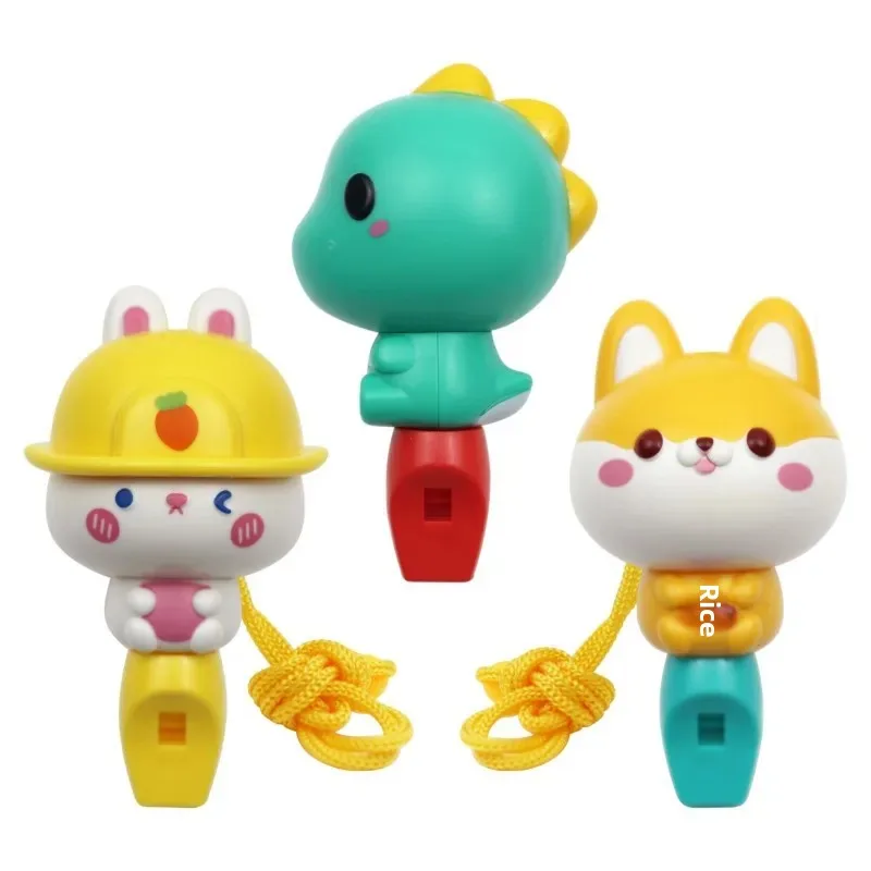 New Cartoon Whistle Lanyard Whistle Plastic Children's Toy Referee Sports And Entertainment