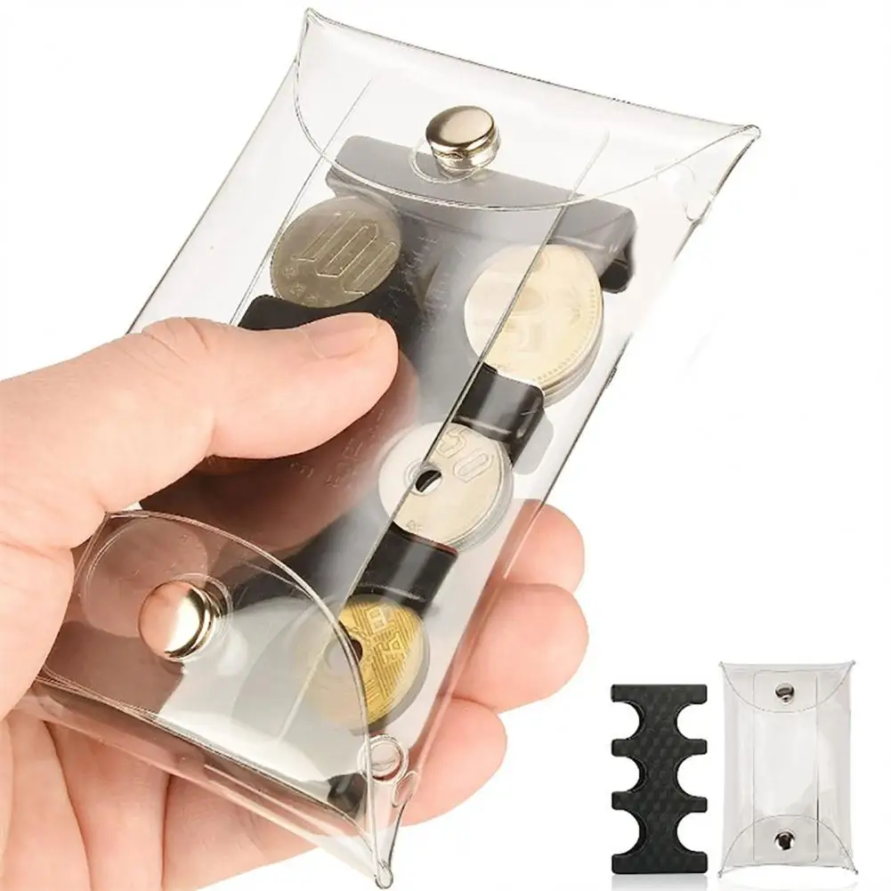1PC/1 Set Leather Coin Purse Portable Coin Holder Organizer Pocket Card Holder Wallet For Men Women Anti-theft Organizer
