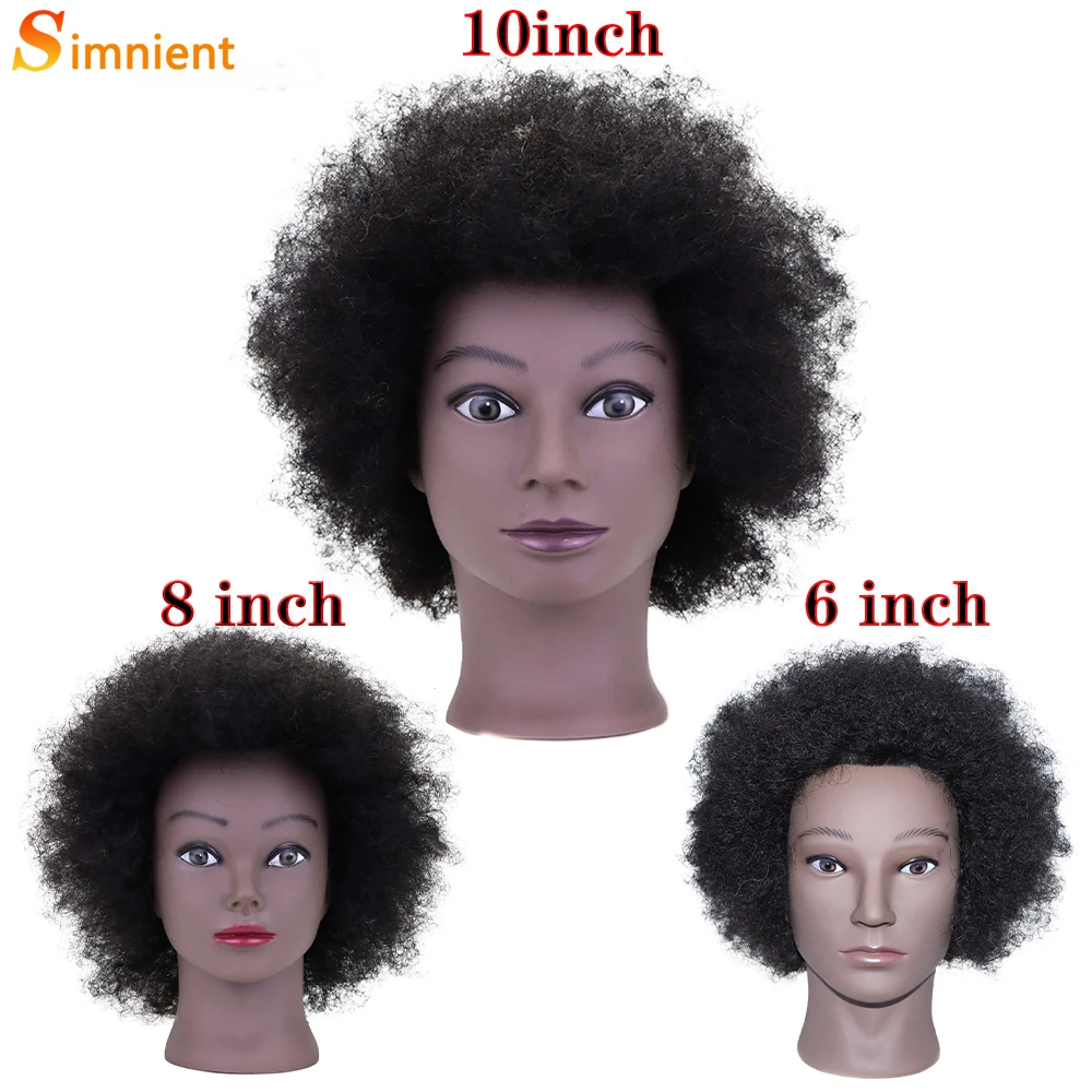 Tête de mannequin afro-américaine avec 100 % cheveux humains – Ébène et  couleurs styles