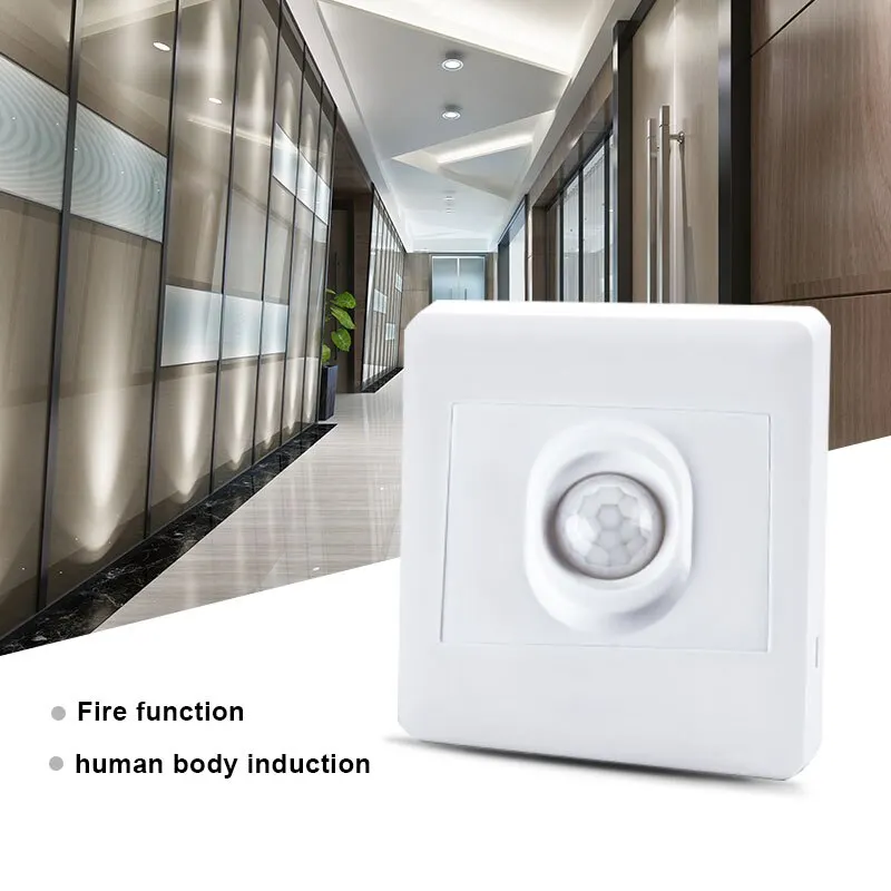 Body sensor switch PIR infrared motion sensor switches 86 type 110V 220V recessed lamp bulb body induction light detector