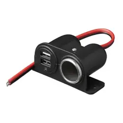 Dual USB 3.1A Car and Camper Charger with Built - In Multi Plug Socket (A)