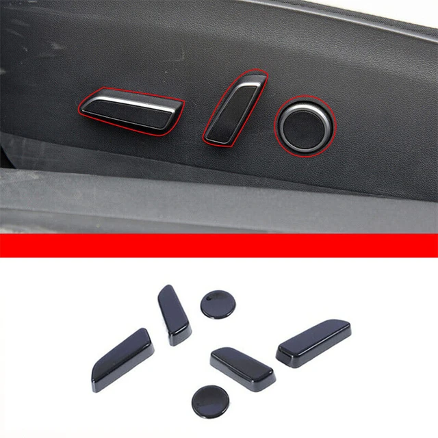 For Tesla Model 3 Y Auto Parts Seat Adjust Switch Button Trim Cover Carbon  Fiber Black