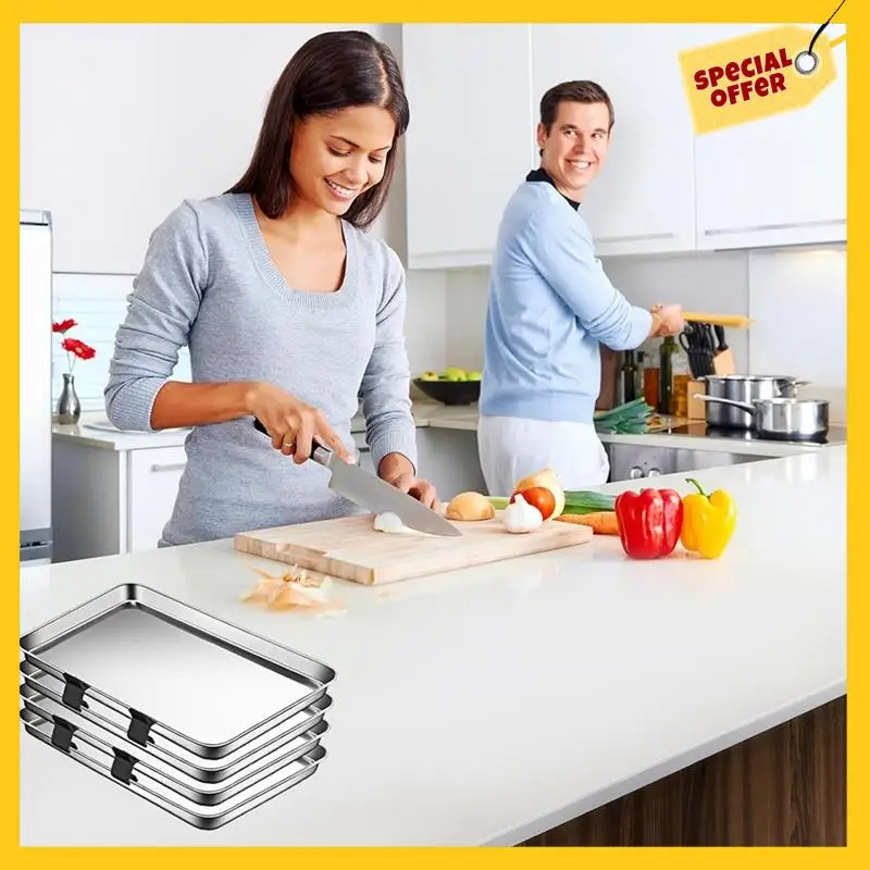 A45G-12PCS Baking Sheet Stackers Tray Stackers Baking Sheet Rack Tray For Cookie Sheets For Kitchen, Picnic, BBQ