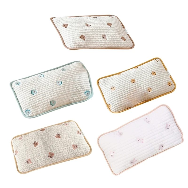 

RIRI Baby Head Pillow Quilted Pillow Breathable Neck Pillow with Animal Pattern