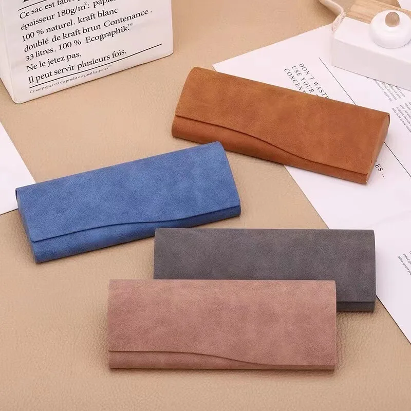 PU Leather Glasses Bag Protective Sunglasses Cover Case Box Reading Eyeglasses Pouch Eyewear Protector Case Accessories 1Pc