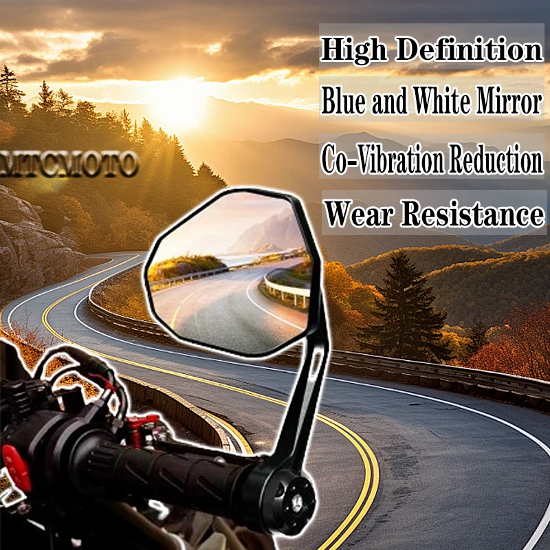 Area1 Moto Juego De Espejos/Marca De Homologacion E / 2xM10 Derecha, 2xM8 Derecha, 1xM10 Izquierda, 1xM8 Izquierda/se Adapta A PCX 125 150 WW, NSC Vision (V54