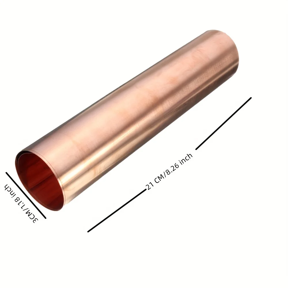 0.1/0.08/0.05 Choose 99.9% Pure Copper Cu Metal Sheet Foil for Handicraft Aerospace