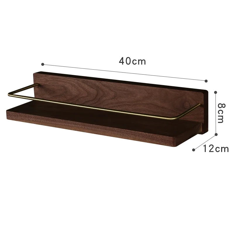 Kitchen Spice Bottle Storage Wooden Rack Multifunctional Wall Hanging Rack Kitchen Solid Brass Hook Bathroom Storage Towel