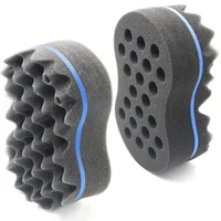 Curly Hair Styling Sponge Brush Double Sided  Sponge Brushes Multi-holes Side Braid Twist Hair Curl Wave hair brush for Afico 1