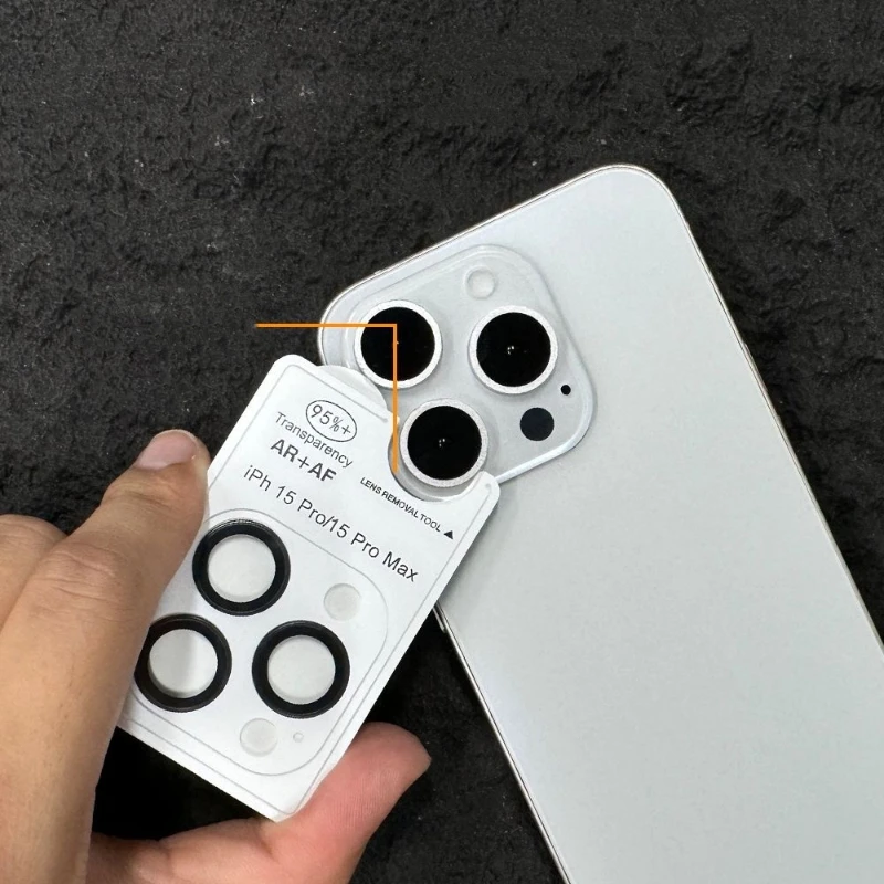 Blue Metal Alloy Camera Protector with Positioner
