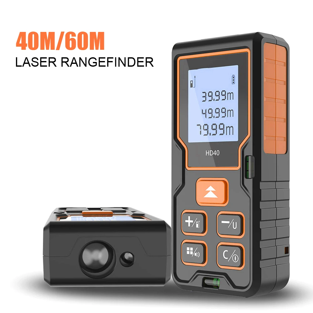 

High Precision Handheld Laser Distance Meter 40m/60m Area Volume Measuring Instrument Infrared Rangefinder Electric Gauge