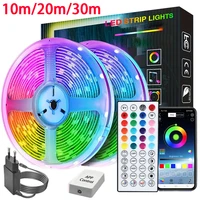 Led Lights for Room Music Sync RGB Led Strip Lights 10m 20m 30m Flexible Ribbon for Room Bedroom Decor TV Backlights 1