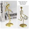 Basketball Player Action Figures Figurines Table Ornaments Abstract Iron Statue Crystal Ball Home Room Office Desktop Decoration 2