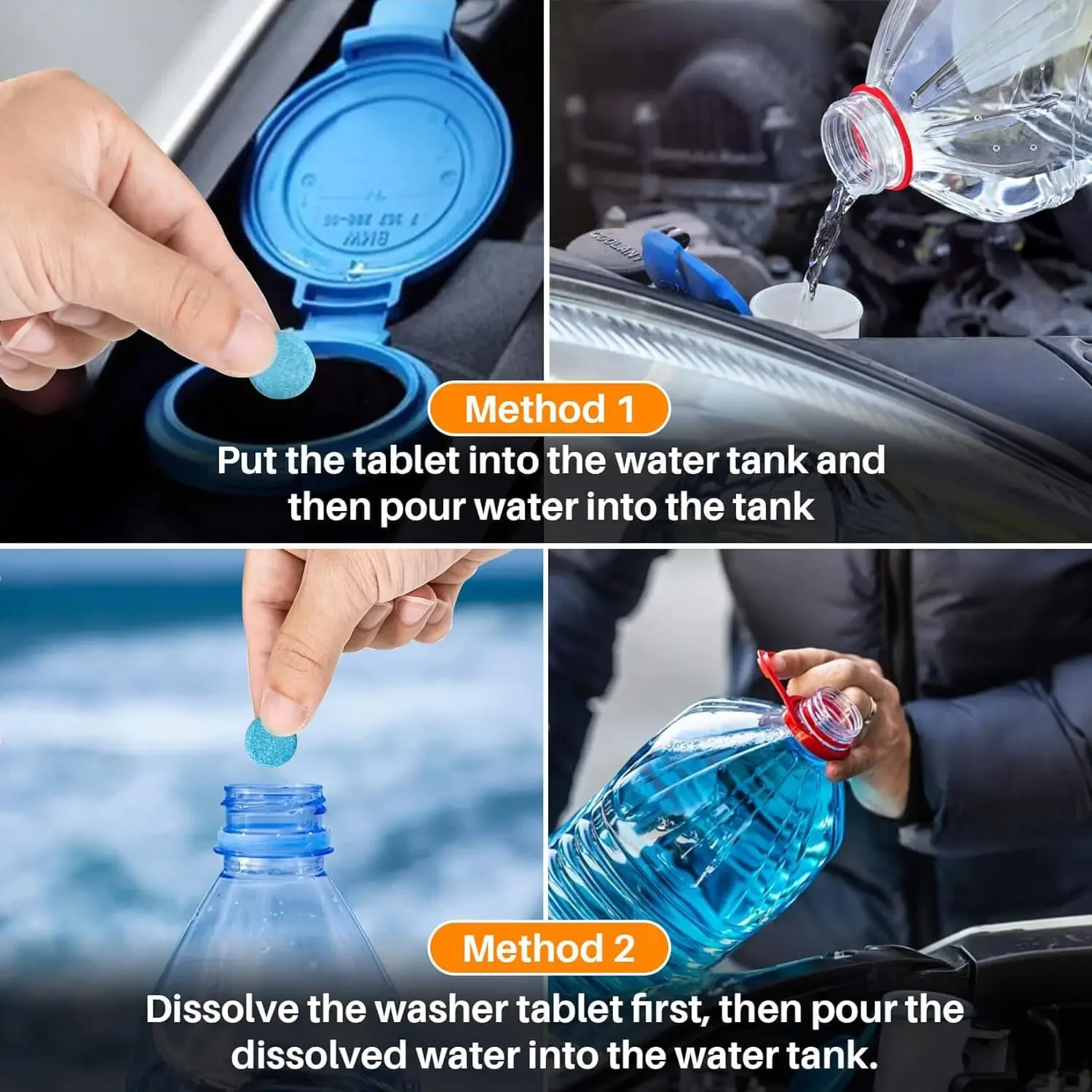 Auto Glass Cleaning Tablets Auto Glass Cleaner Windscreen Wiper Solid Foam Tablets Foam Water Solid Cleaner glass cleaner