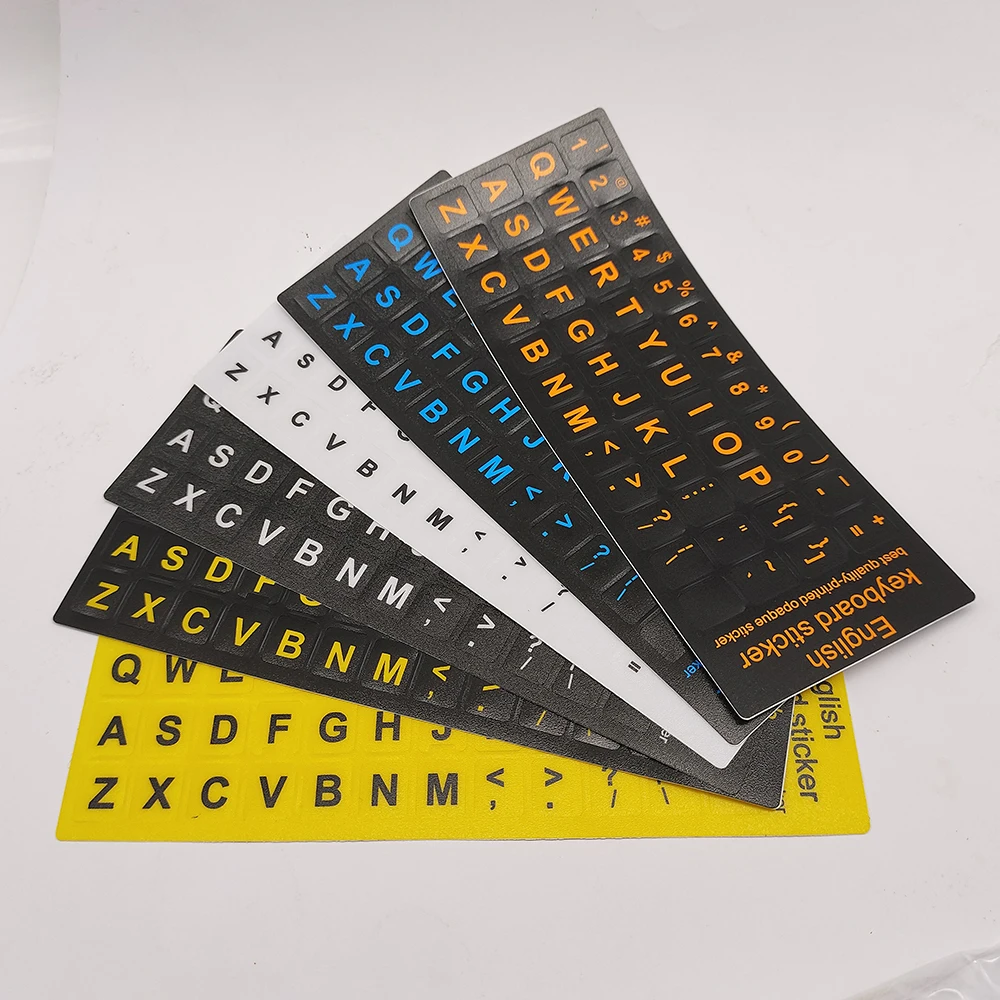 English Letters Keyboard Stickers For Computer laptop Accessories Keyboard Covers Colourful Waterproof and Austproof - AliExpress