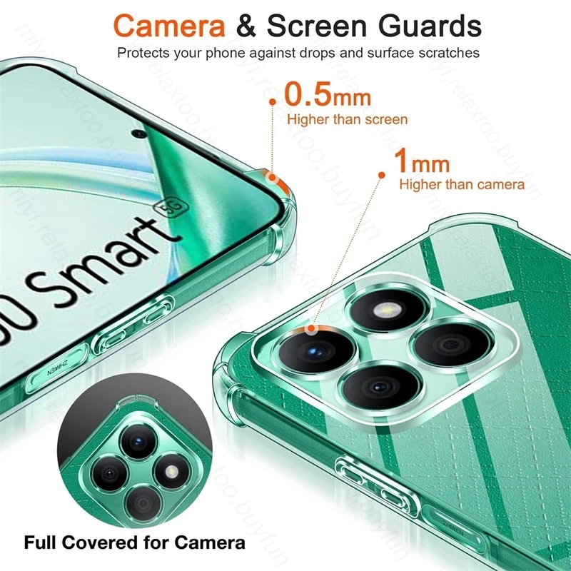Shockproof Slim Clear Silicone Phone Case - 1.5mm Thick Protective Cover