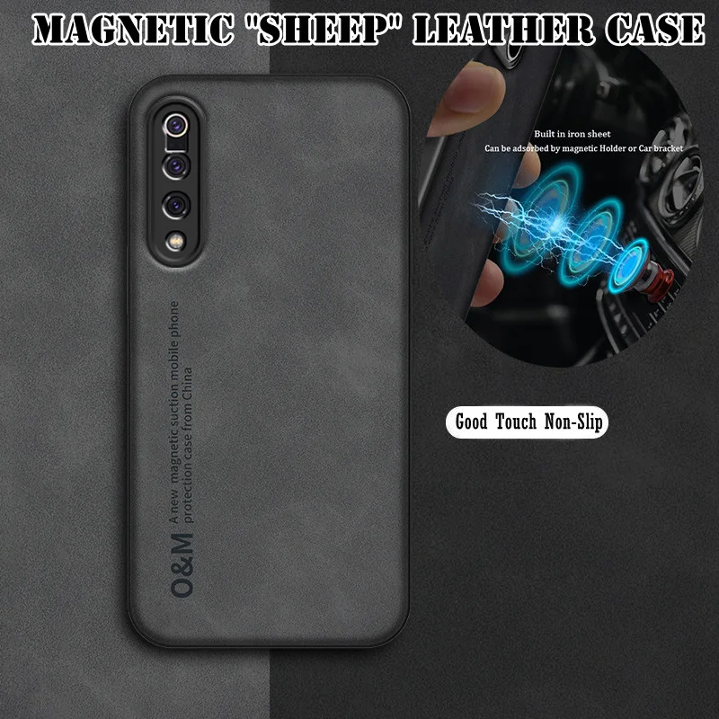 Étui de téléphone de luxe en cuir magnétique pour Xiaomi Mi 9 SE 10 11 12 12X 13 Lite A3 9T 10T 11T 12T Pro - Fermeture magnétique intégrée - Coque souple_voghion.com