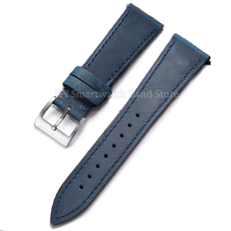 Elegant Universal Leather Watch Strap - Quick Release Fashion Band in Black and Brown