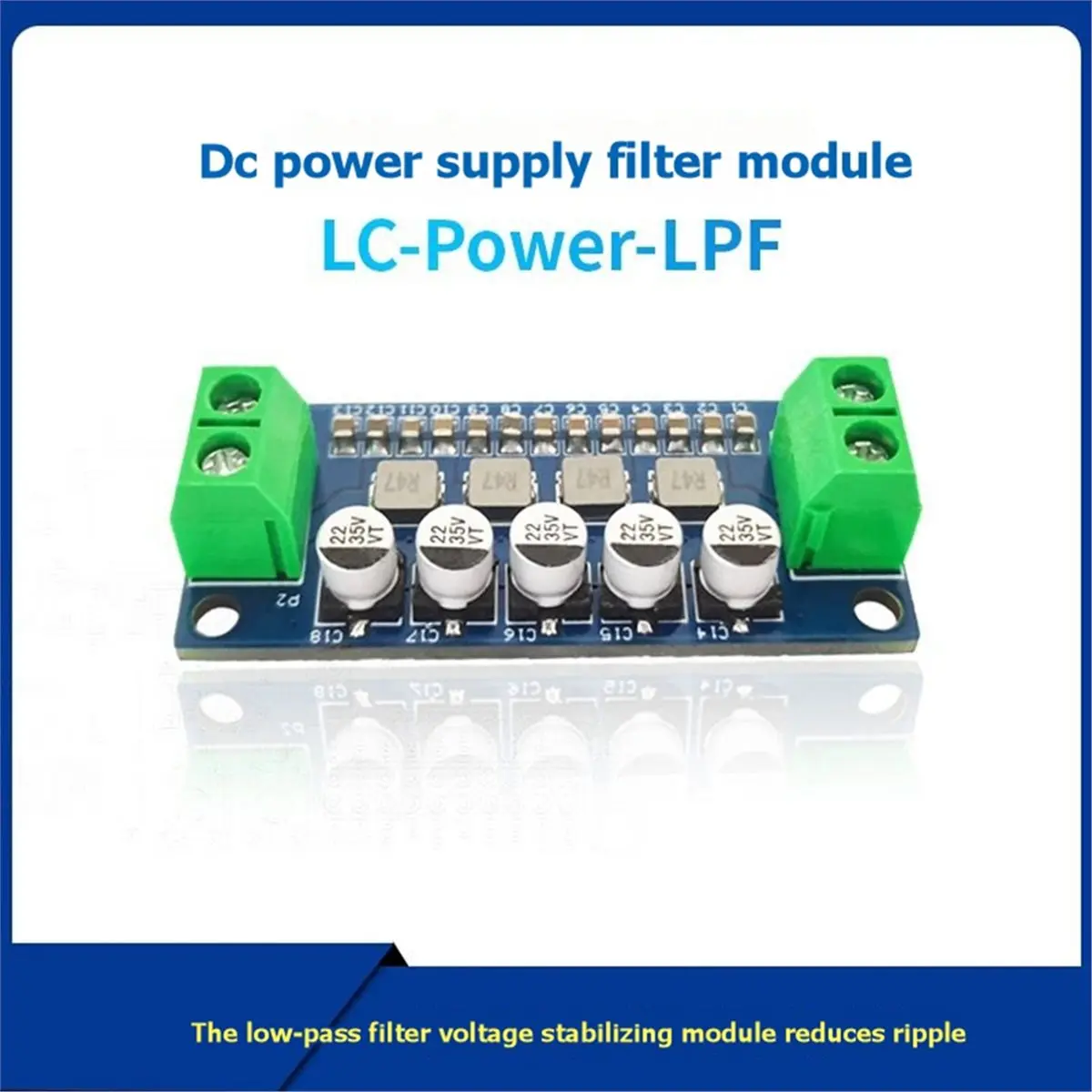 (A23G) 0-35V DC 전원 필터 모듈 저역 통과 필터 전압 조정기 모듈 LPF 0-5A 전압 조정기 모듈은 리플을 줄여줍니다.