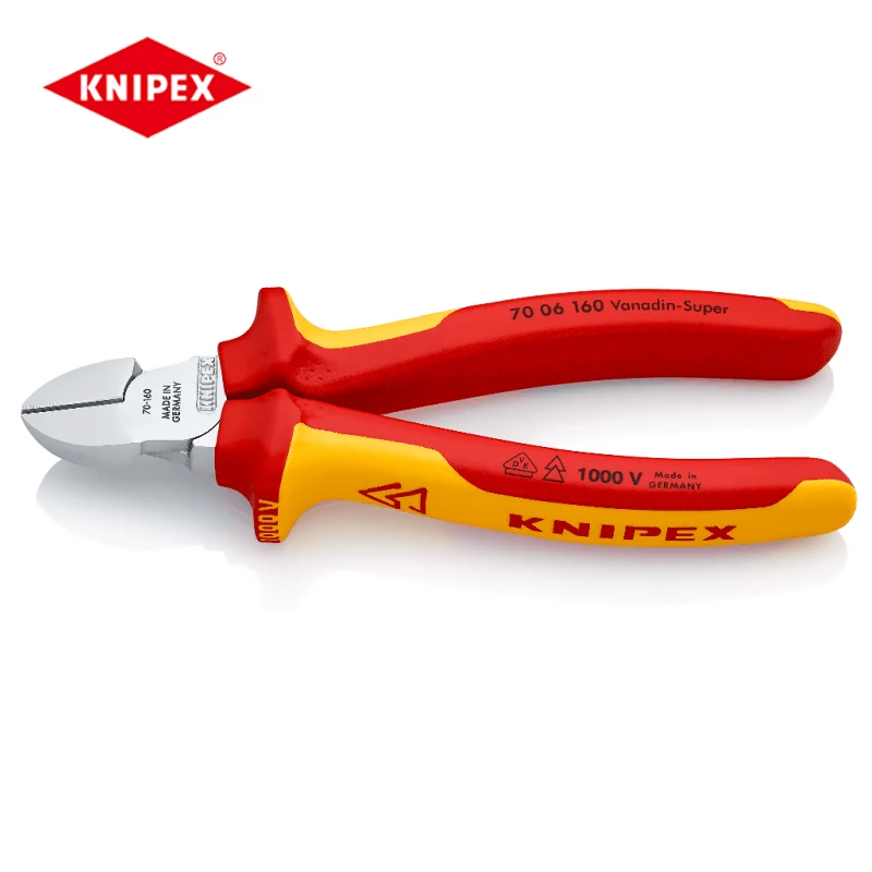 Knipex 70 06 160 Pinze Diagonali Isolate 1000V Con Taglienti Di Precisione Per Filo Morbido E Duro 160Mm