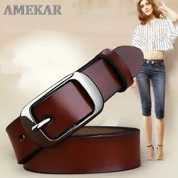 New Women Genuine Leather Belt For Female Strap Casual All-match Ladies Adjustable Belts Designer High Quality Brand