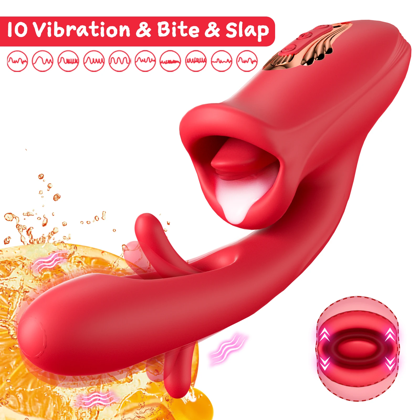 Klopfen Vibrator für Frauen Zunge lecken Klitoris Stimulator Vagina Vibrator Oralsex Spielzeug für Frauen weibliche Masturbation 1