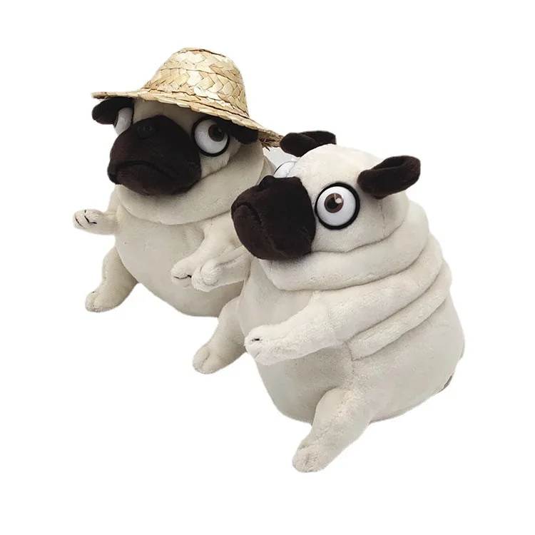 

NEW 15CM Piggy Fat Pug Shape Plush Toy Kawaii Sitting Shar-Pei Toy Stuffed Doll Pendant Children's Gift Doll Birthday Gift