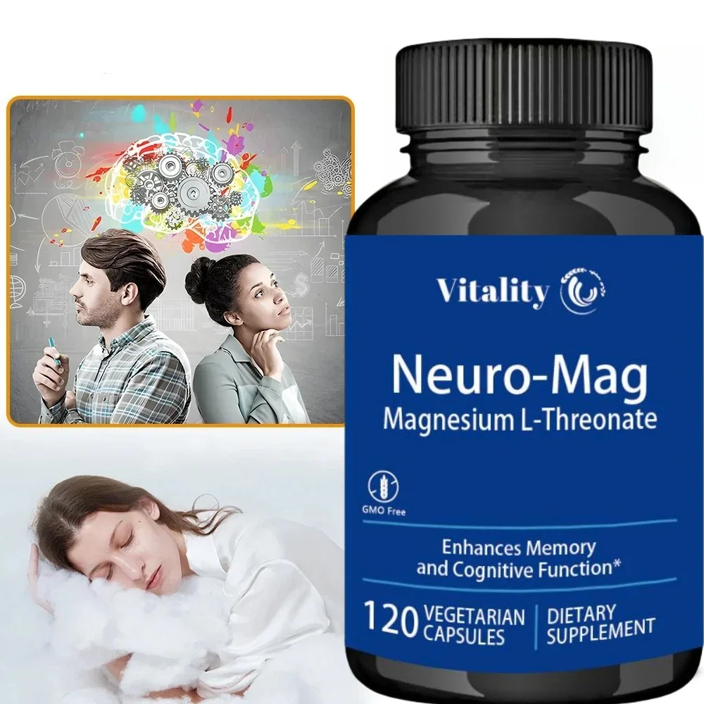 Magnesium L-Threonate Super Absorbable Magnesium Vegetarian Capsules To Enhance Sleep Quality Focus Overall Cognition