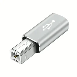 USB B Male to USB - C Female Adapter (Grey)