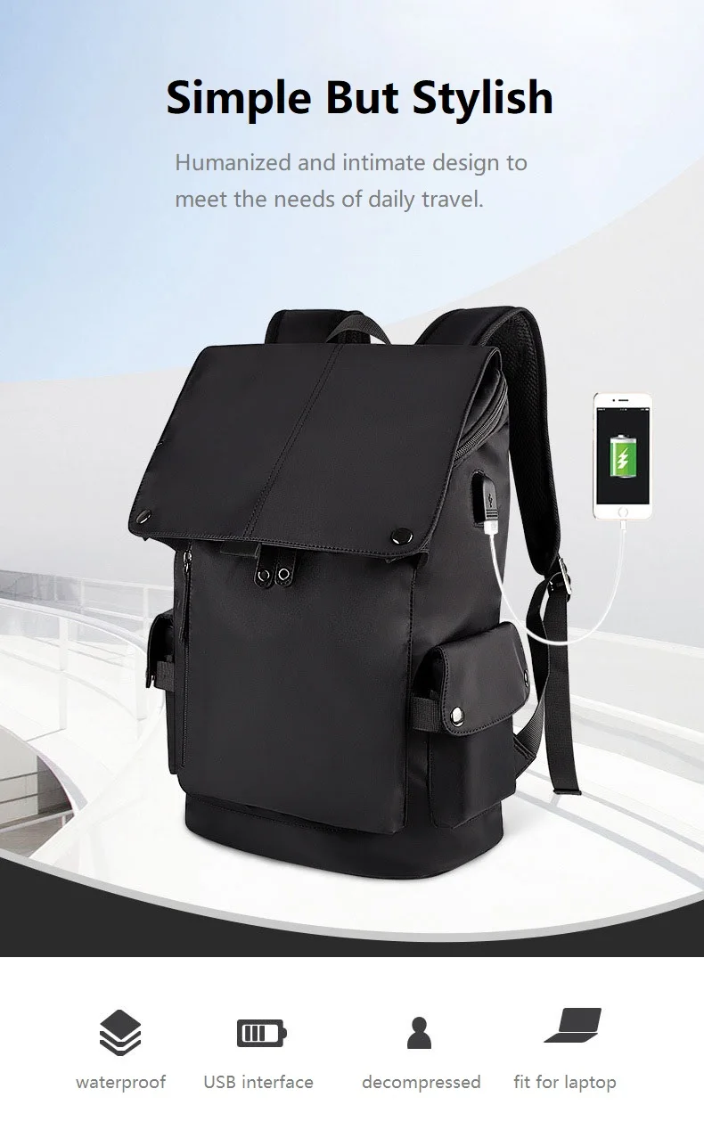 13-15.6 Laptop Backpack Business Outdoor School Daypack Waterproof USB Anti-Theft Large Capacity Bag 13 laptop sleeve