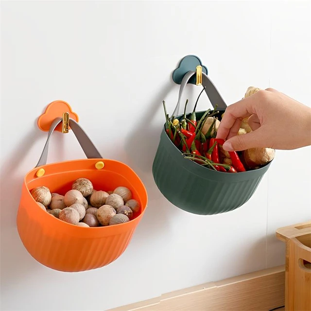 Kitchen Storage Vegetable Baskets Hanging  Basket Vegetables Storage  Kitchen Wall - Storage Baskets - Aliexpress