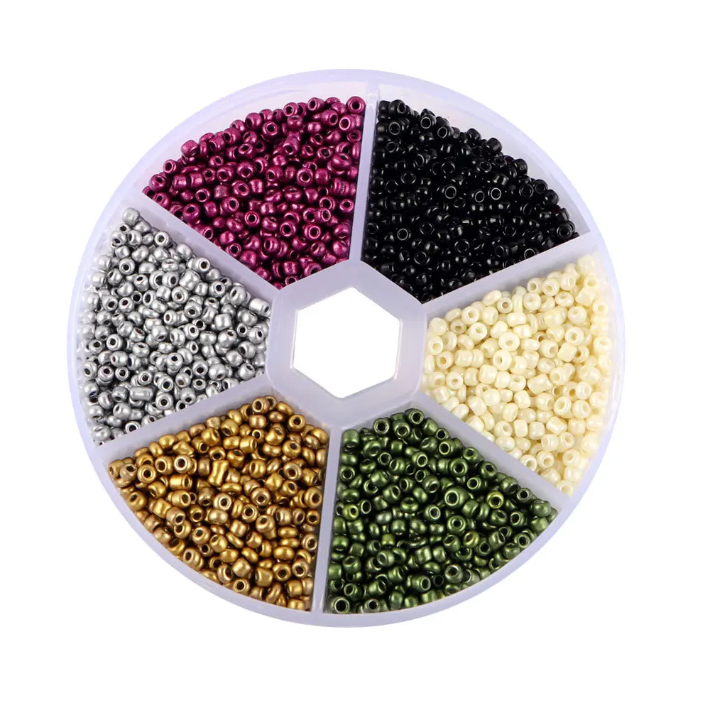 2mm Mix Type Glass Beads Spacer Bead For DIY  Garment Sewing Material  Women Jewelry Necklace Making  F0708
