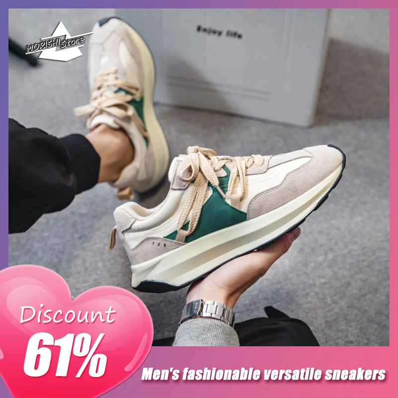 

MORISHI New Arrivals Spring Men Running Shoes Fashion Non-Slip Men Sneakers Outdoor Trend Lace-Up Footwear Comfort Hard-Wearing